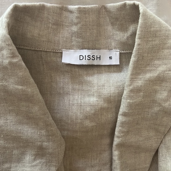 Dissh Darcy natural linen tie front - Picture 2 of 3